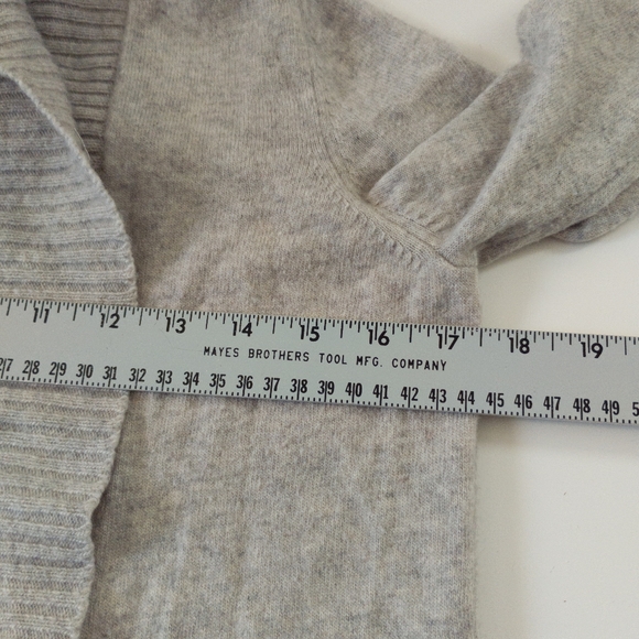Banana Republic Merino Wool Blend Open Front Cardigan Gray Size Medium - Picture 5 of 7